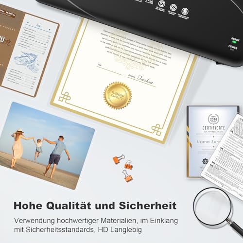 Bonsaii Laminierfolien A4, 80 mikron, 100 Stück, transparent, glänzend, kompatibel mit der L418-C laminiergerät, für den Einsatz zu Hause oder im Büro(LP100-A4)