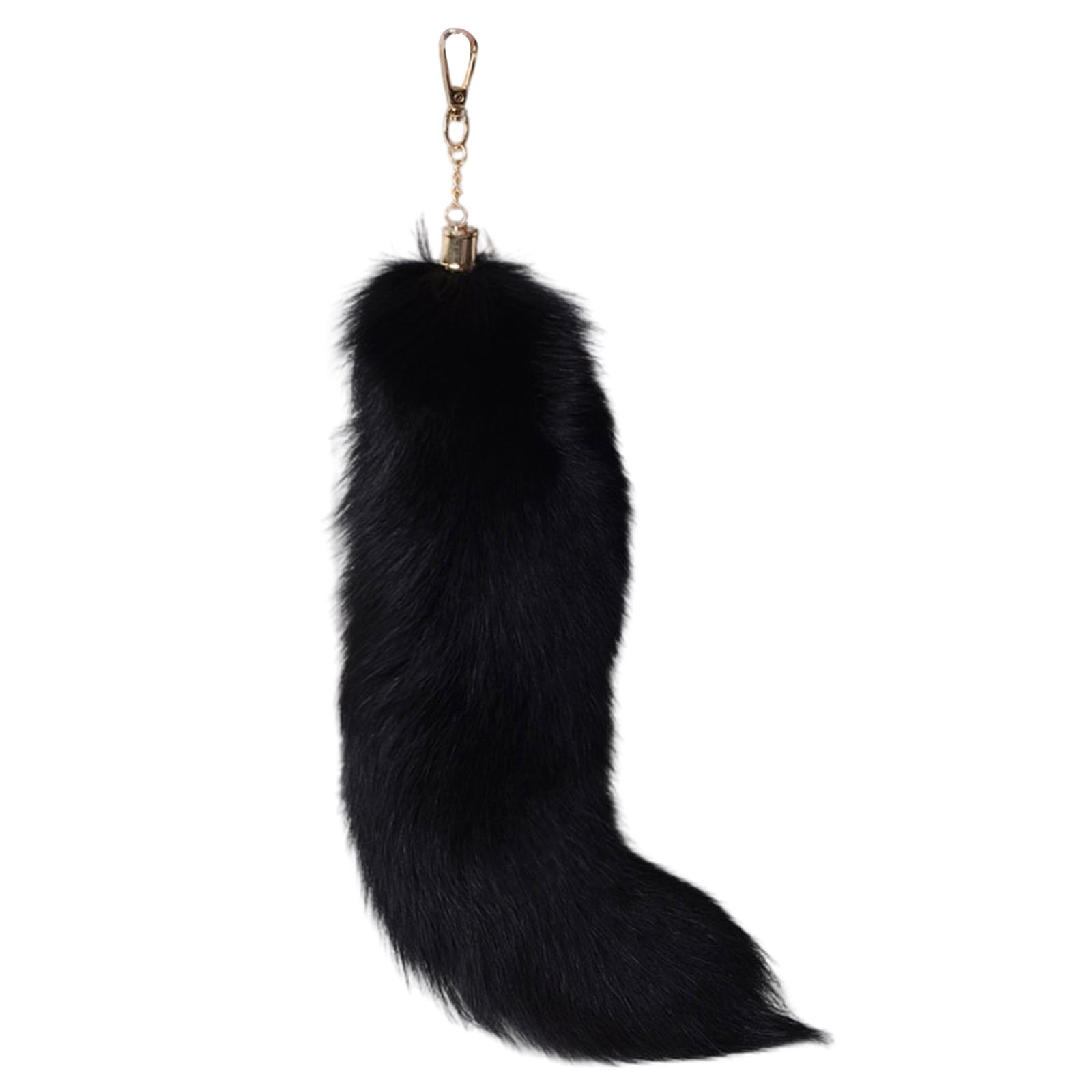 Maxtonser Plush Faux Hair Foxes Tail Keychain Elegant Keyrings Charm with Foxes Tail Pendant Fashionable Keychain Decorations
