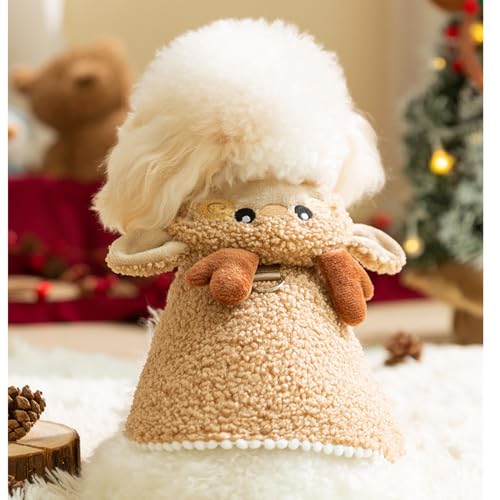 Capa navideña para perro y gato ANIAC talla X-Large marrón miniatura 3