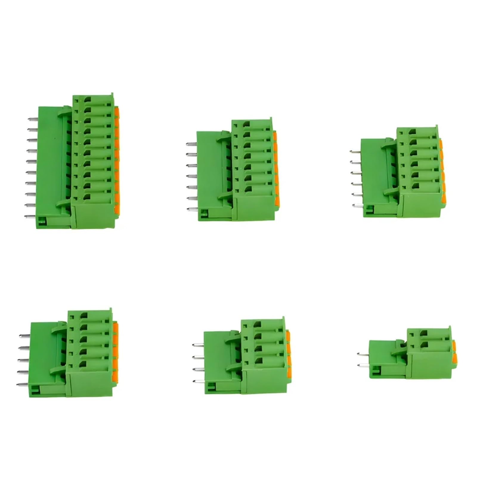 5 Sätze 2EDGKD 5,08 mm Steckklemmenblock Druckfeder Leiterplattenstecker rechtwinklig und gerade Nadel 2P 3P Stiftleistenbuchse(Right Angle,3P)