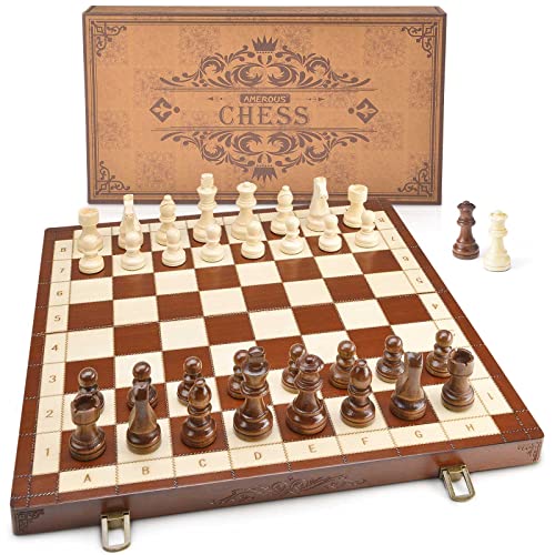 AMEROUS Wooden Chess Set