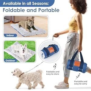 Portable dog bed mat for large dogs 36 2 x23 inch washable dog crate pad soft fluffy kennel sleeping mattress for outdoor indoor waterproof and wear resistant large   cucciolini doodles