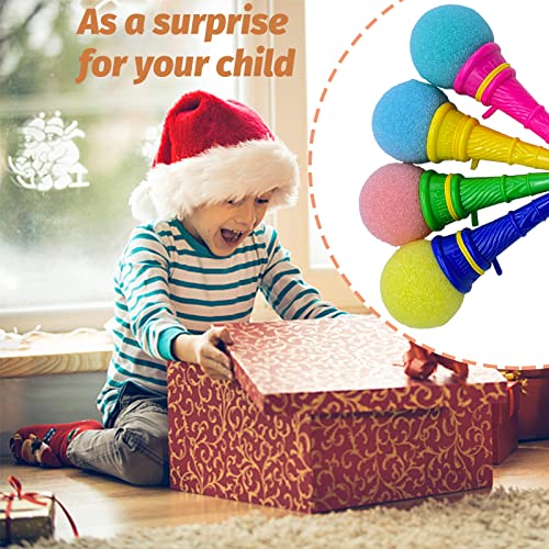 Image of Juuxncgv 30PCS Ice Cream Shooters Toy,4 Inch Ice Cream Foam Ball Launcher,Mini Ice Cream Launcher Cone Sponge Balls for Kids,Children,Carnival Prize,Party Favors,Goody Bag Filler