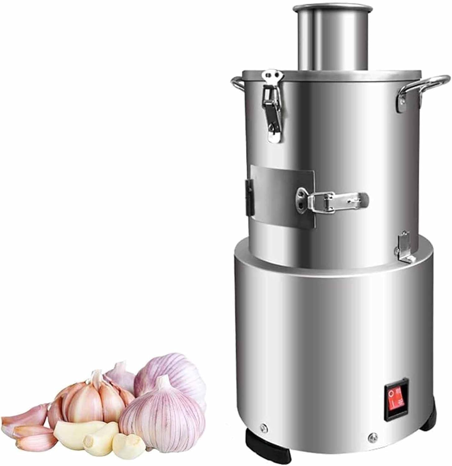 Electric Garlic Peeling Machine, Automatic Stainless Steel Garlic Peeling Machine 200W Commercial Household Garlic Peeler Separator with Heat Sink, Peeling Tool for Kitchen