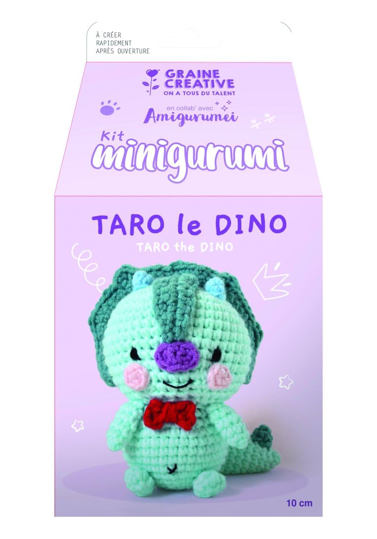 Graines Créatives Multicolored Graine Creative Amigurumi Crochet Kit – Dinosaur