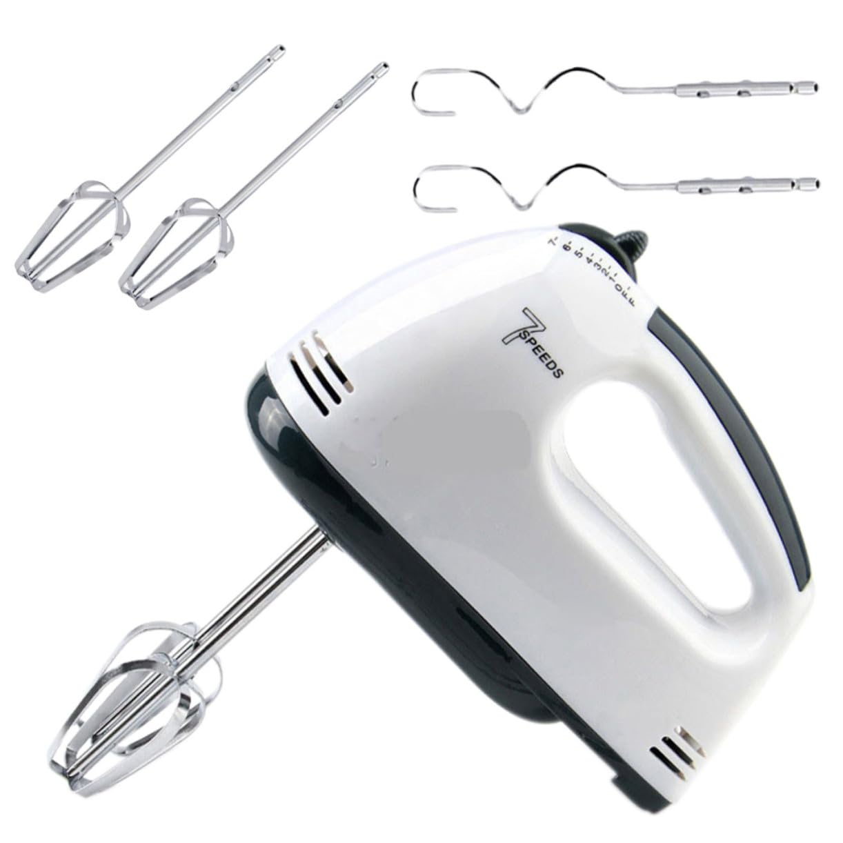 Frullatore Elettrico da Cucina Bianco in Plastica e Acciaio Inox | Home Baking, Alta Efficienza, Facile da Pulire, per Amanti delle Preparazioni Dolci