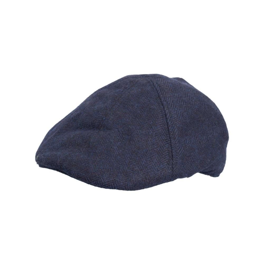 Walker And Hawkes Unisex Blue - Wool 6-Panel Barney Duckbill Cap - Navy Herringbone - Medium (58Cm)
