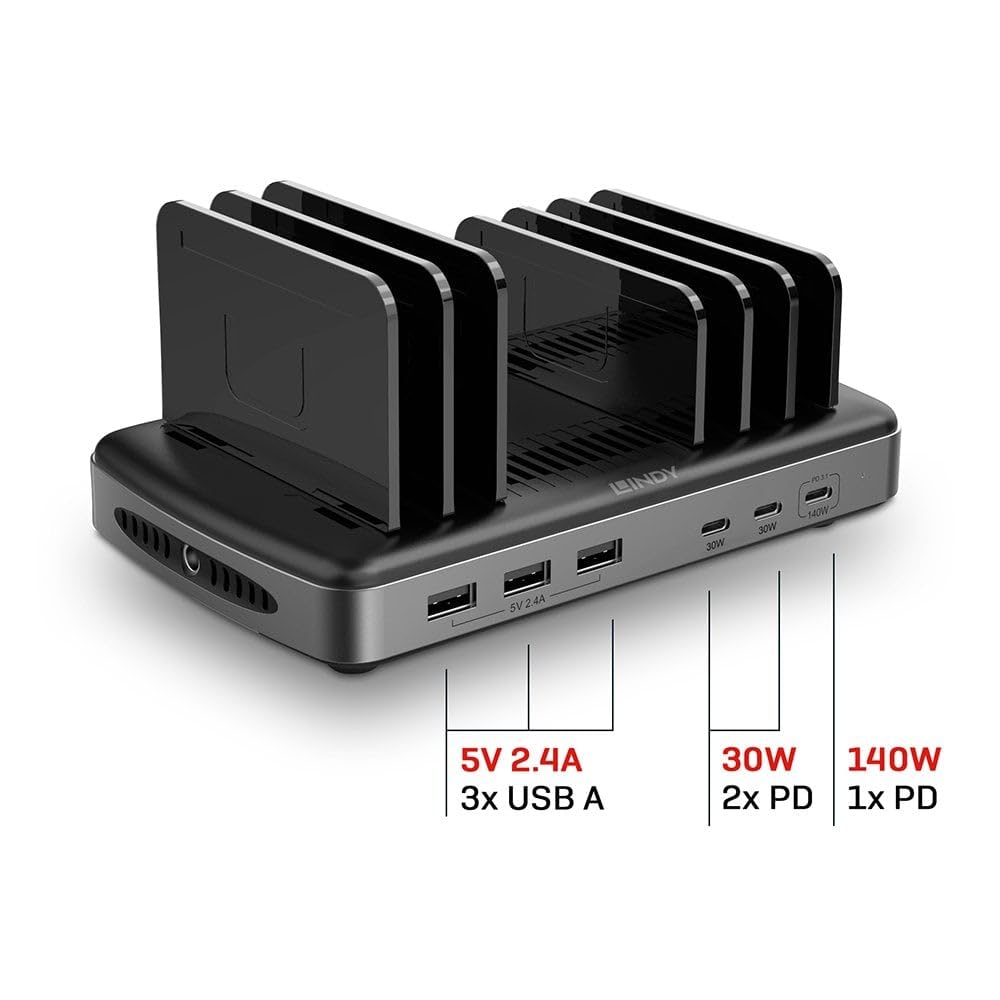 Station de Charge USB 6 Ports, 160W