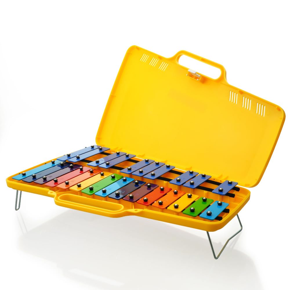 GLOCKENPIEL CARRILLON METALOFONO XILOFONO FOREST AG25N3 CROMATICO, 25 TECLAS COLORES CON ESTUCHE Y MAZAS - ROCKMUSIC ESPAÑA