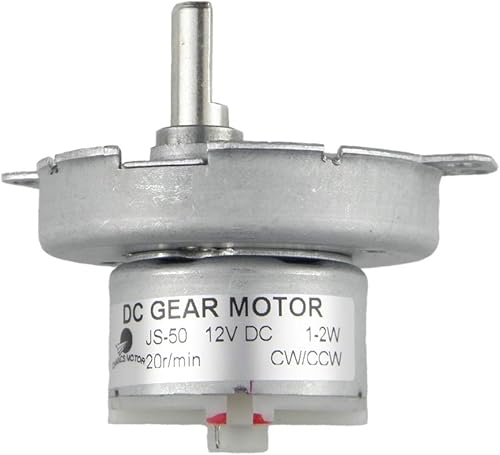 Miniatura 23 de CHANCS JS-50 12V DC 2RPM Motor de velocidad lenta CW/CCW Gear Motor eléctrico cepillado Mini DC Gear Motor