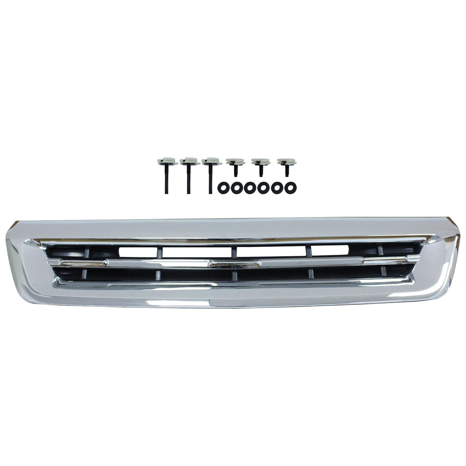 Chrome Hood Vent Ornament Compatible with 2017-2019 Chevy Silverado 2500/3500 HD | Direct Replacement#84240940 | Silver(2017 2018 2019)