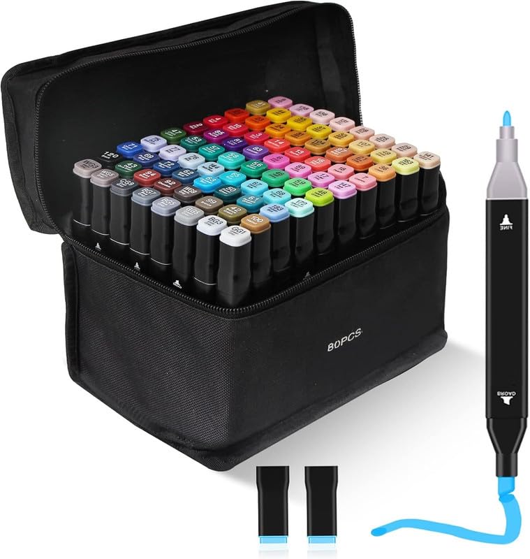 Corslet 80 Pc Dual Tip Markers Alcoholic Markers Set Colour Markers for Drawing Marker Pens for Drawing Markers Alcohol Markers 80 Shades (B0CTK6YDVL) Amazon Price History, Amazon Price Tracker