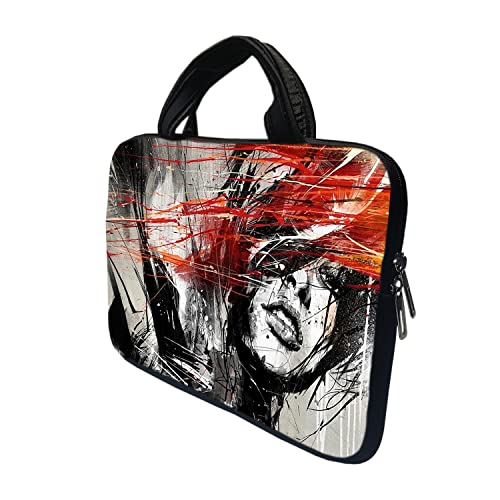 Image of TheSkinMantra Chain Laptop Sleeve Bag Compatible with Laptop /Macbooks /Chrombook /Notebook /Zbook (11.6 Inch [Handle], Spread Girl)