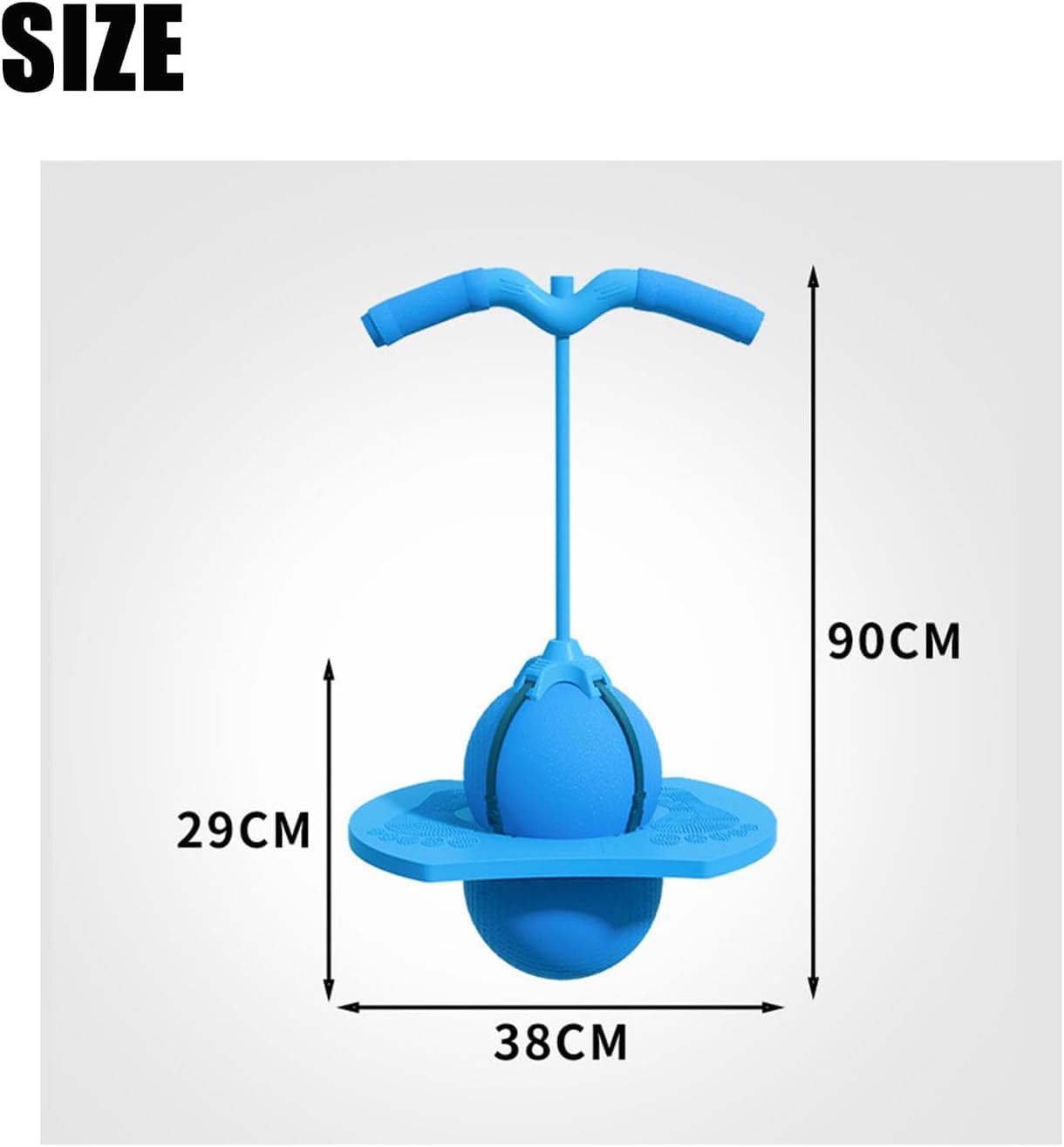 Pallone Saltellante per Bambini & Adulti, Pogo Pallone con Maniglia & Pompa, Antiscivolo Pallone Equilibrio Interno Esterno, Sport Gioco Fitness Allenamento Salto, Portata 300kg (rosa)