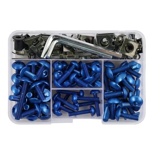 Vis et écrous carénage bleu 155 pièces pour Ninja 300 400 et ZX6R