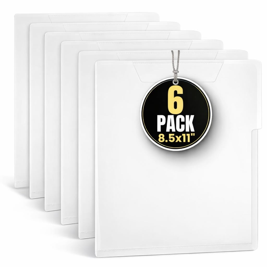 Snapklik.com : 1InTheOffice Clear Plastic Folder Letter Size, Poly File ...