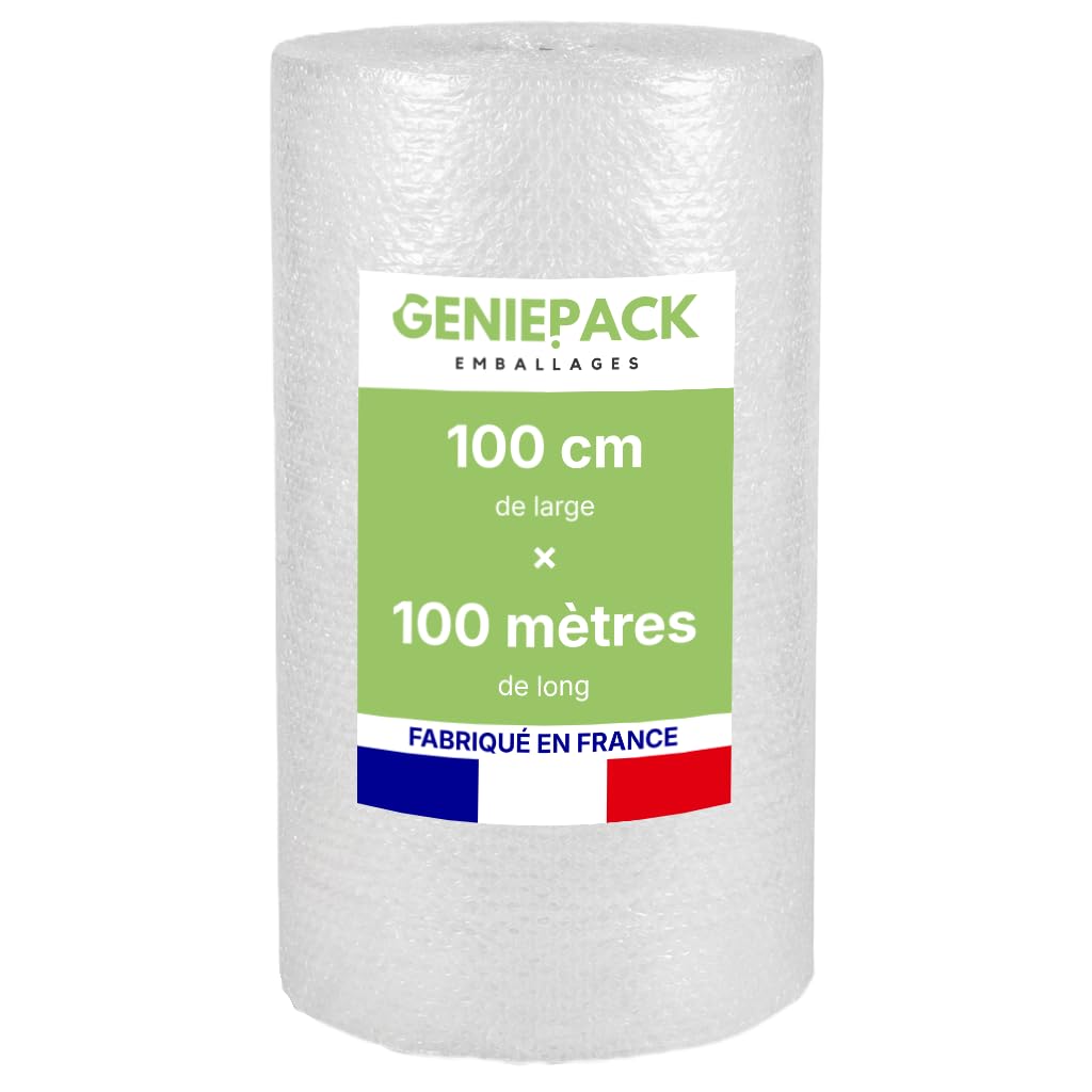 Film À Bulles Professionnel 100 cm x 100 m 60 Microns Bulles 10mm Protection Emballage Colis Déménagement