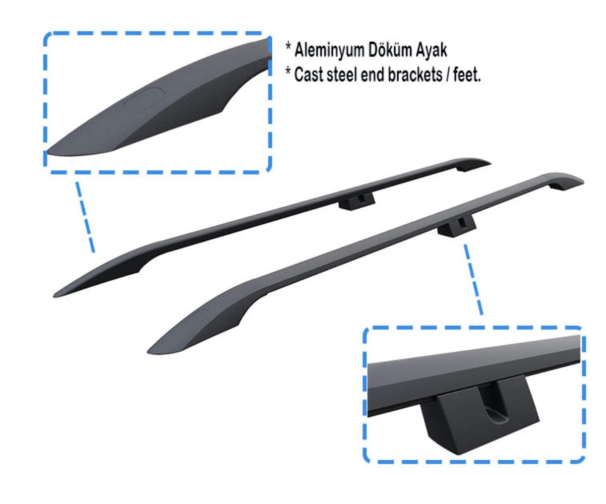 Für Nissan NV200 Dachreling - Fix Point Plus Serie Silber