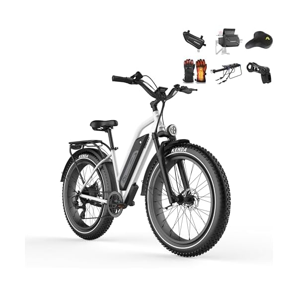 Himiway Cruiser E-Bike Herren Damen mit 250W Motor 25 Km/h, E-Mountainbike mit 48V 17,5Ah 840Wh Akku, 26" E-Fatbike für Erwachsene bis zu 96 Km, Elektrofahrräder mit 7-Gang-Kettenschaltung