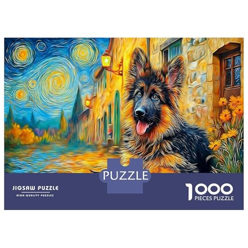 Puzle de Pastor Alemán de 1000 piezas: el regalo ideal de 70x50cm para adultos
