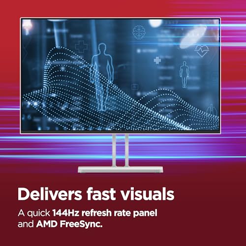Image of Lenovo L27-4C| 27 Inch (68.58 cm) Ultraslim Monitor, FHD 1920x1080, IPS, 144Hz, 99% sRGB, 1ms, 2x3W Speakers, Dual HDMI, Display Port, Audio Port, AMD FreeSync,Eyesafe, Bezel-Less, VESA Mount, Grey