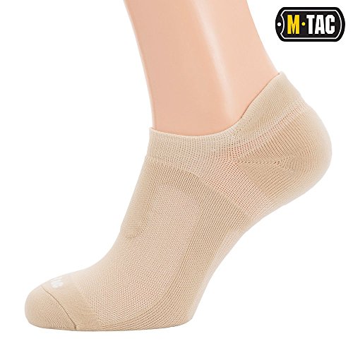 M-Tac Running Socks No Show Low Cut Mens Sports Athletic Cushion 3 Pair Pack (Coyote Tan 3 Pairs, Large) #TOP5