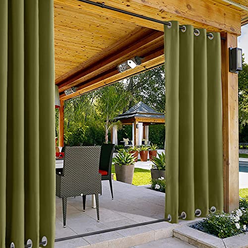 Duronet - Waterproof & Sun Blockage Top & Bottom Stainless Steel Eyelete Outdoor Curtains (Green, 4.5 X 5.5 Feet, Polyester), Pack of 2-image-30