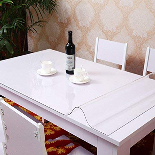 Nappe ronde en PVC transparent nappe de protection de table étanche assiette en cristal