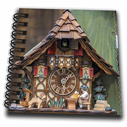 Horloge coucou d'Allemagne mini bloc-notes 3dRose pour notes rapides