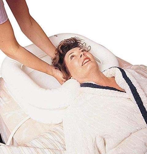 Portable Shampoo Bowl for Bedside, Inflatable Shampoo Basin, Inflatable Sink for Washing Hair, Hair Washing Basin for Bedridden, Elderly, Disabled, Pregnant, Injured, Bedridden, Wash Hair in Bed