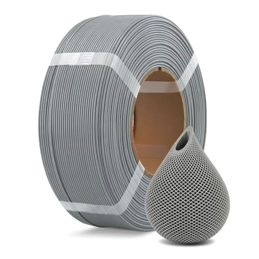 OVERTURE High Speed PLA Filament Refill 1.75mm, Rapid PLA Spoolless 3D Printing Filament, 1kg (2.2lb) Refilament for Bambu Lab, Accuracy +/- 0.02mm, Fit Most FDM Printers (Light Grey)