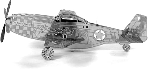 Miniatura 5 de Metal Earth P-51 Mustang 3D Kit de Modelo de Metal Paquete con Pinzas Fascinaciones