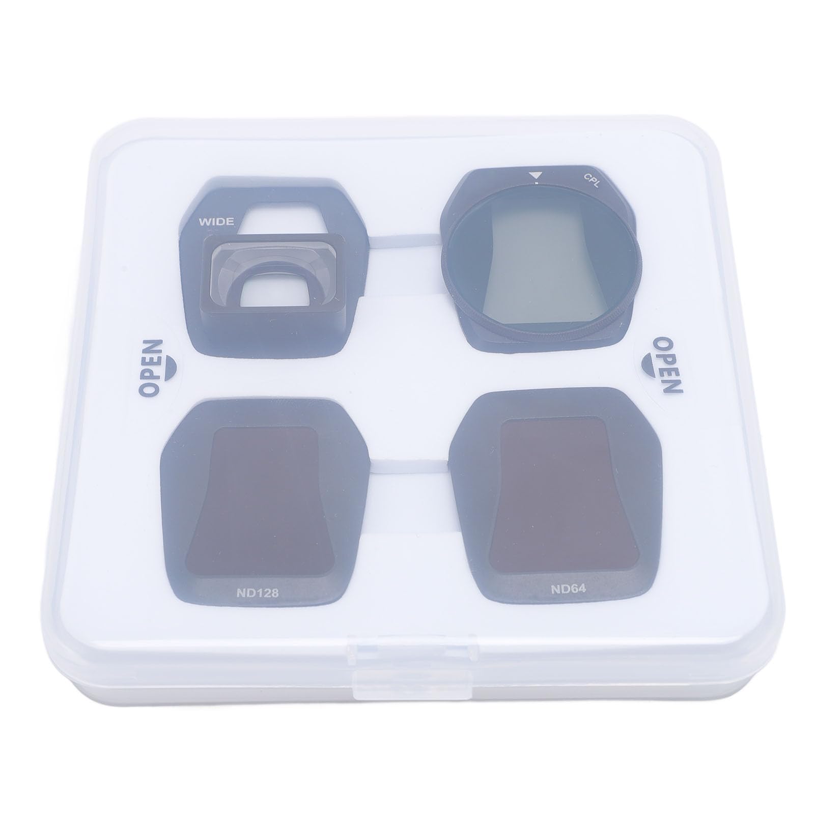 Set di Filtri per Lenti per AIR 3s 4 IN 1 0.35X Drone Obiettivo Grandangolare ND128 ND64 Kit Filtro Lente per Drone Regolabile CPL Polarizzatore a densità Neutra