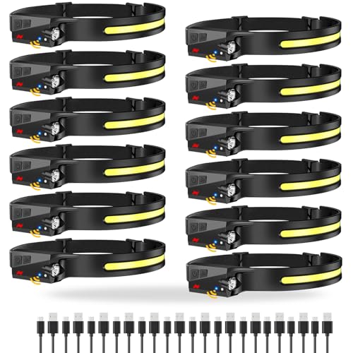 Lytoybe 12 Pack Headlamp - 1000 Lumen Rechargeable for Adults - 6 Modes& 230° COB Wide Beam - IPX5 Waterproof, USB-C Fast Charge - for Running, Camping, Hiking, Cycling by Lytoybe - Used condition - US$55.07