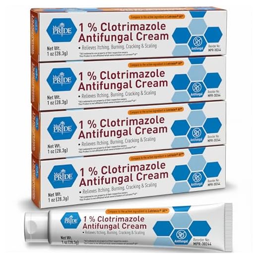 Medpride 1% Clotrimazole Antifungal Cream - Fungus Skin Care Treatment with - Jock Itch Body Ointment - Fights Infection, Sweat Rash, Athlete’s Foot, Ringworm & Relieves Itching, Burning - 4 Pack