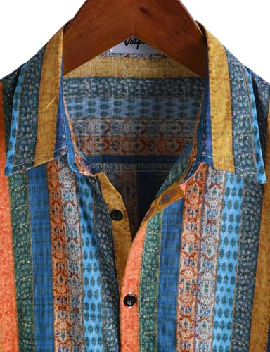 Image of VATPAVE Mens Casual Hawaiian Floral Shirts Short Sleeve Button Down Tropical Shirts Beach Summer Shirts