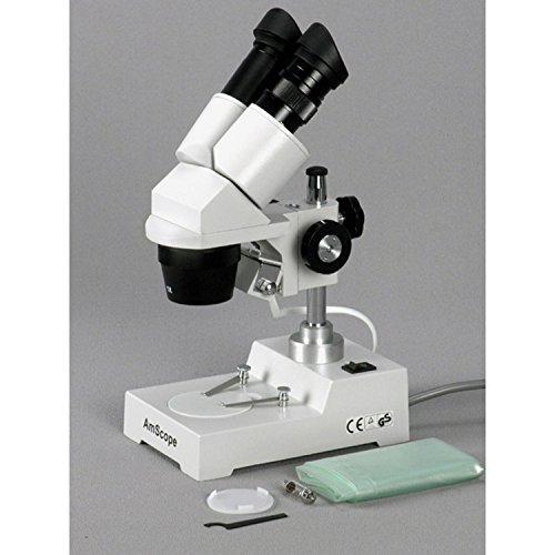 Amscope Se304-Pz-E Digital Binocular Stereo Microscope, Wf10X And Wf20X Eyepieces, 20X/40X/80X Magnification, 2X And 4X Objectives, Tungsten Lighting, Reversible Black/White Stage Plate, Pillar Stand, 110V, Includes 0.3Mp Camera And Software #TOP2