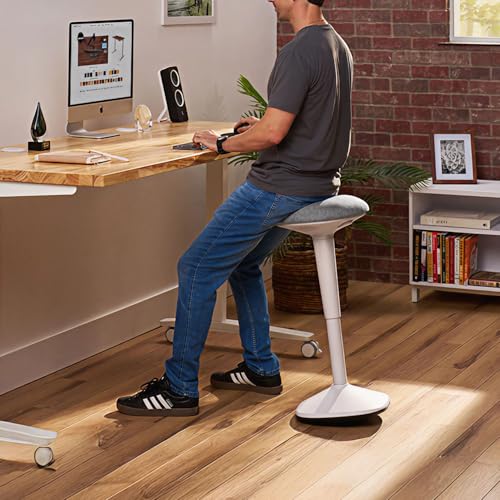 Image of UPLIFT DESK Engage Stool - Active Stool with 360 Motion, Adjustable Height Standing Desk Stool from 21.8''-31.4'', Ergonomic Anti-Slip Office Chair Alternative (Cobalt Blue)