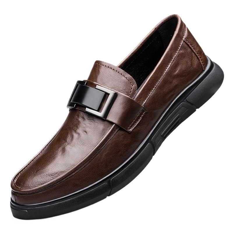 Men's Genuine Leather Low Oxford Men's Double Monk Strap Fashion Luxury Slip on Formal Business Oxford Shoes Metal Shoelaces Weeding Prom Derby Shoes