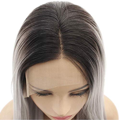 Preisvergleich Produktbild LinkLvoe Vordere SpitzeperüCke,Damen PerüCke, Lange Glatte Haare Gradienten Schmutzig PerüCke PerüCke FüR Rollenspiel Alltagskleid