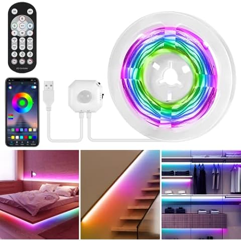 HUEMIHUI Motion Sensor LED Strip Lights 3M Cover