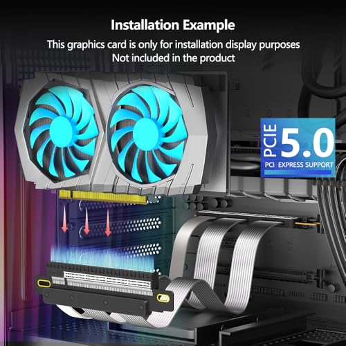 Câble PCI-E 5.0 16X pour montage vertical GPU idéal pour modifier son PC