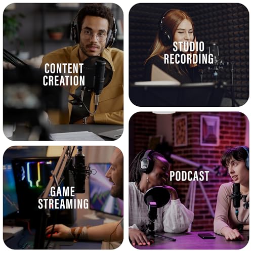 Image of DIGIMORE USB Condenser Microphone Kit | 2026 Edition | AI Noise Reduction Chip | Cardioid Mic | Boom Arm Stand | Metal Body | Ideal for YouTube, Podcast, Streaming, Gaming & Studio Recording (D-520)