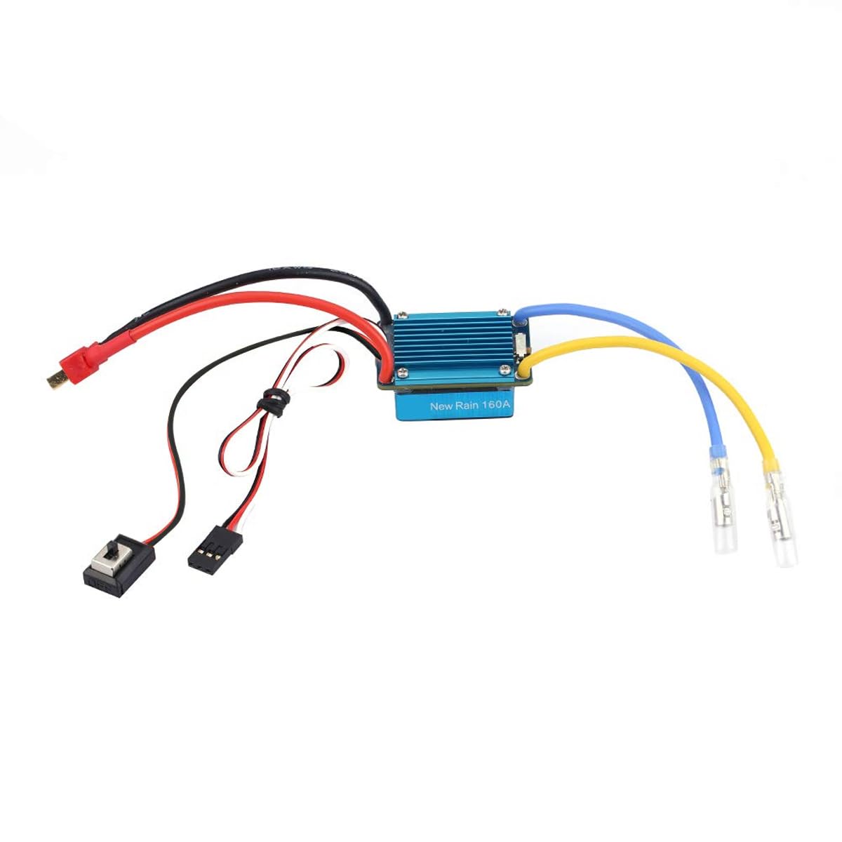 ESC spazzolato impermeabile 3S 160A con spina BEC T 5V 1A per auto RC da 1/12 o più grandi, controllo migliorato, prestazioni di potenza