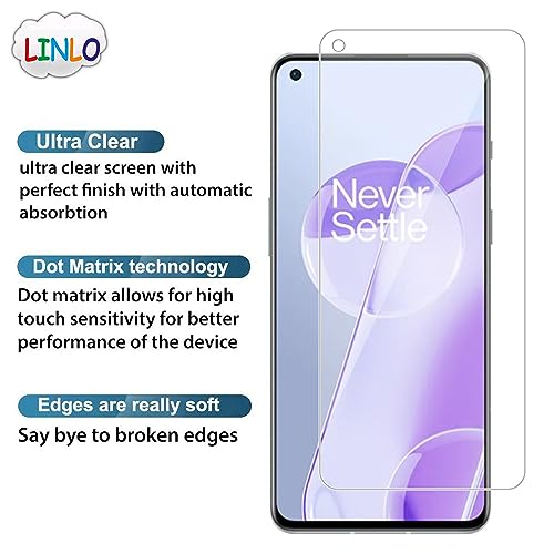 Image of Tempered Glass Screen Protector Compatible for OnePlus 9RT with Full Screen Coverage; Except Edges and Easy Installation Kit(Transparent), Pack of 1