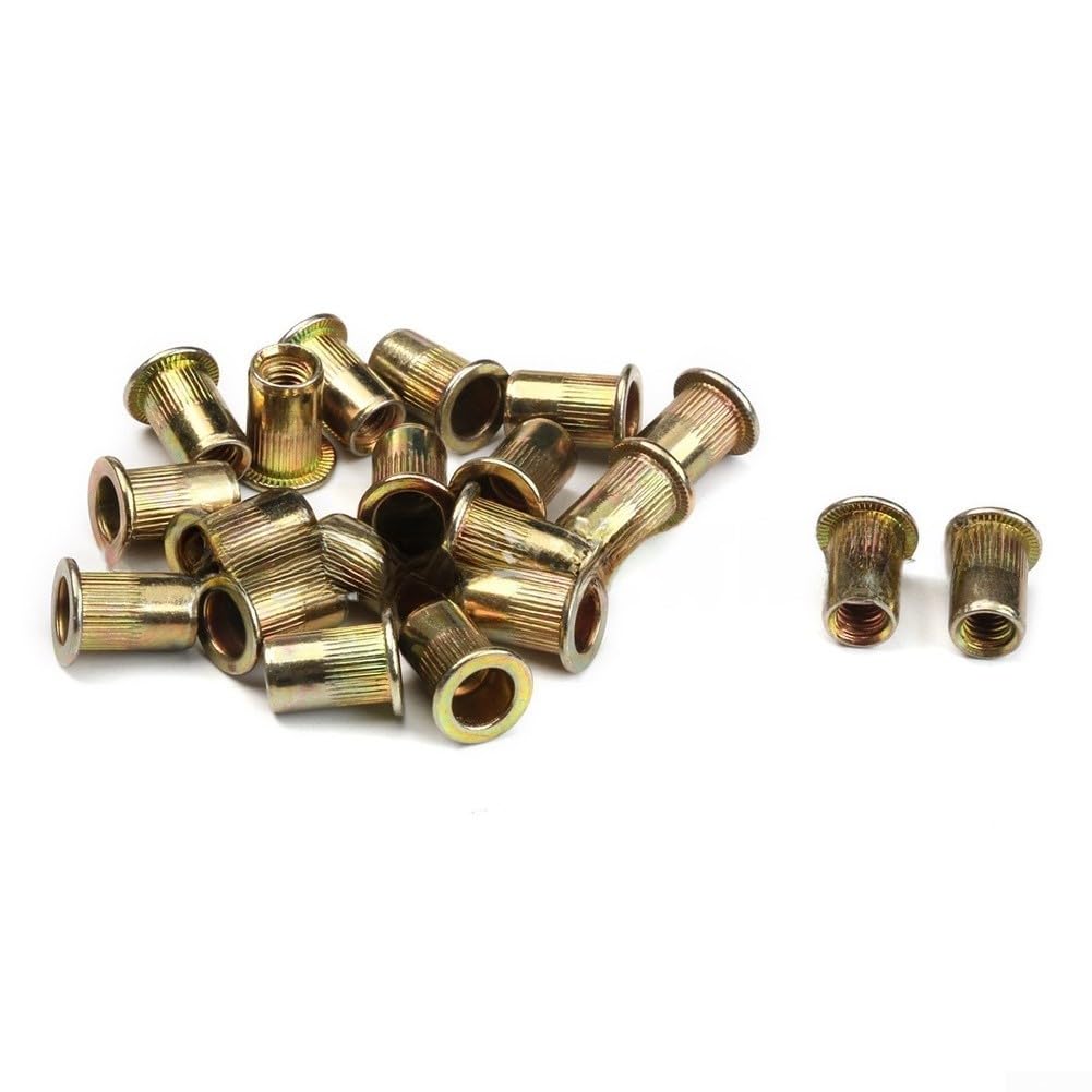 Kit da 165 dadi rivetti con struttura in acciaio al carbonio zincato, M5, M6, M8, M10 e 12 mm, per la fabbricazione