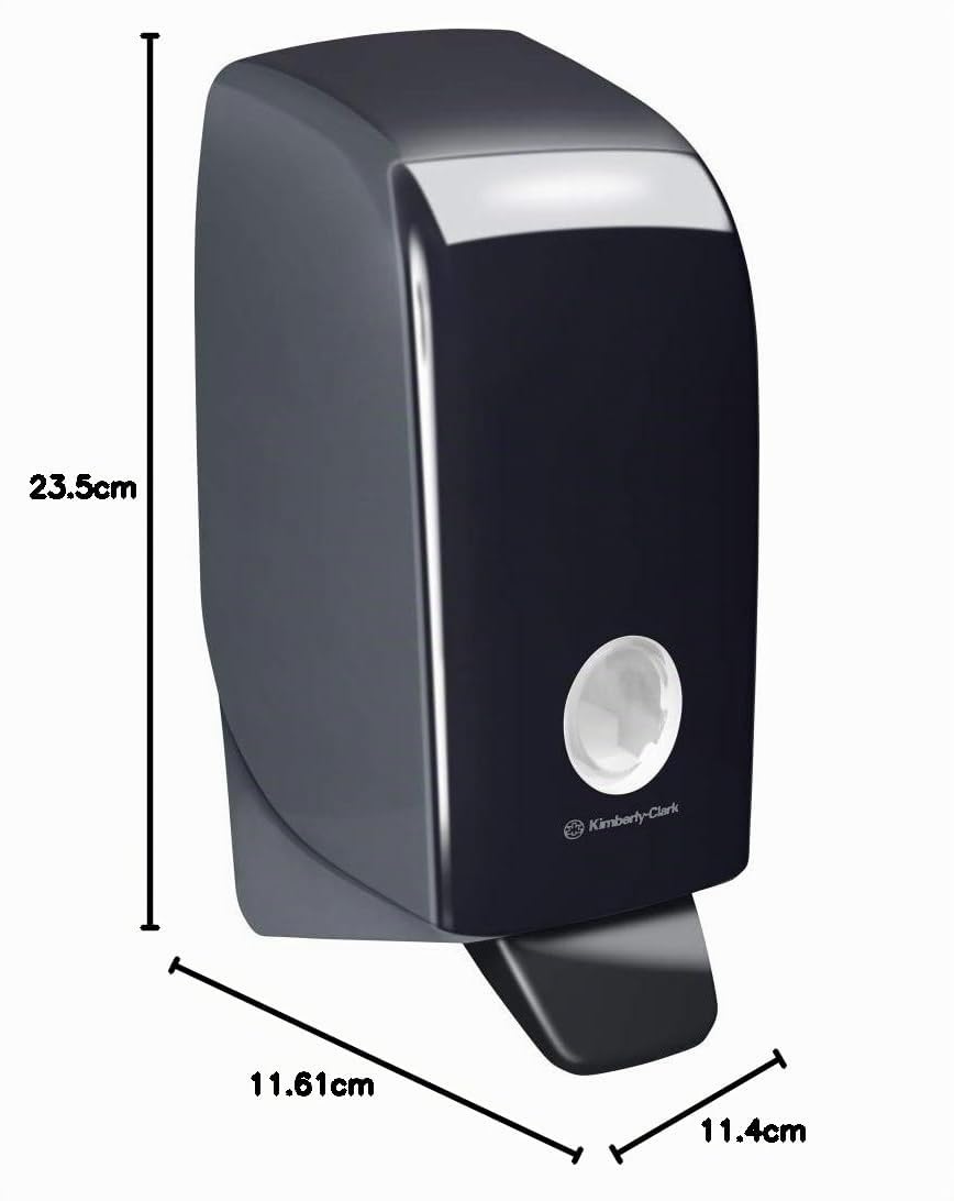 Aquarius 7173 Dispensador de gel de manos, 1 litro, Negro