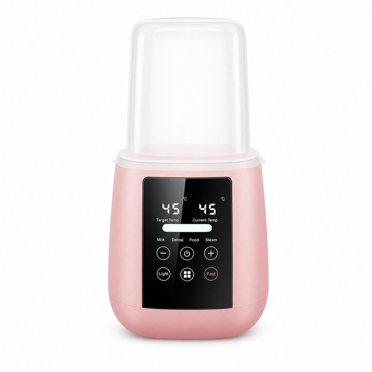 Multifunction Bottle Warmer with Sterilizer Lid Fast Warming Bottle Warmer with Sterilizer Touch Control Appliance Digital for Parents, Newborns, Nursery, Kitchen, Pink, En EU 220V-image-26
