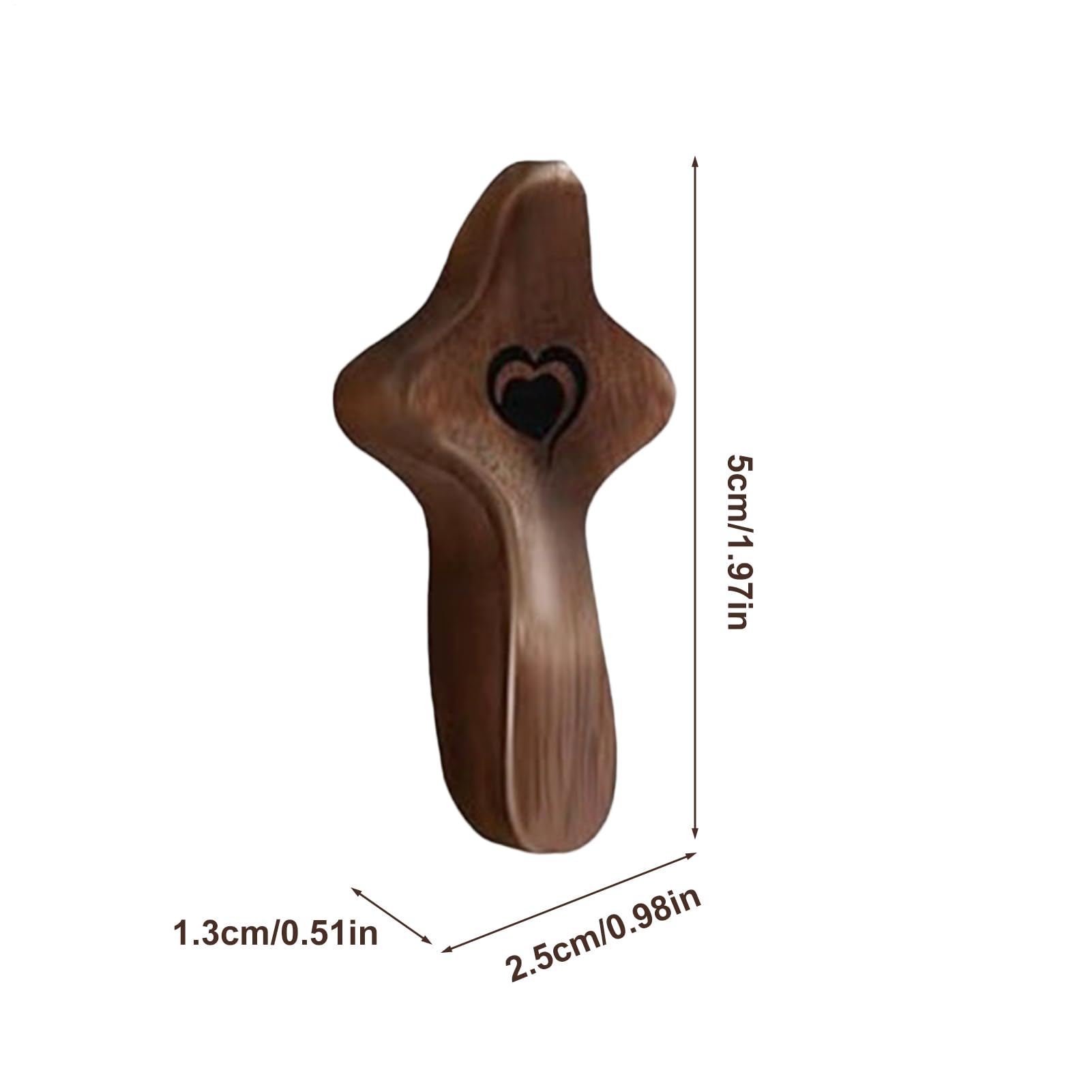 Jukeoiu Cruz de madera para ansiedad, cruces cómodas para la mano, crucifijo decorativo de madera para salas de oración, meditación, entusiastas de la atención plena, católicos, cristianos, familias