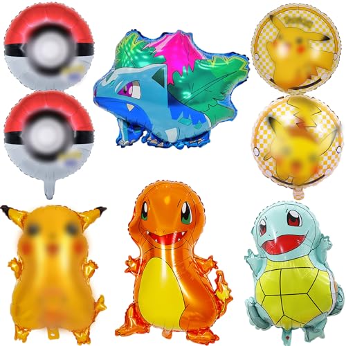 Kindergeburtstag Party Deko 8 PCS Folienballon Birthday Party Supplies für Kindergeburtstag Babyparty